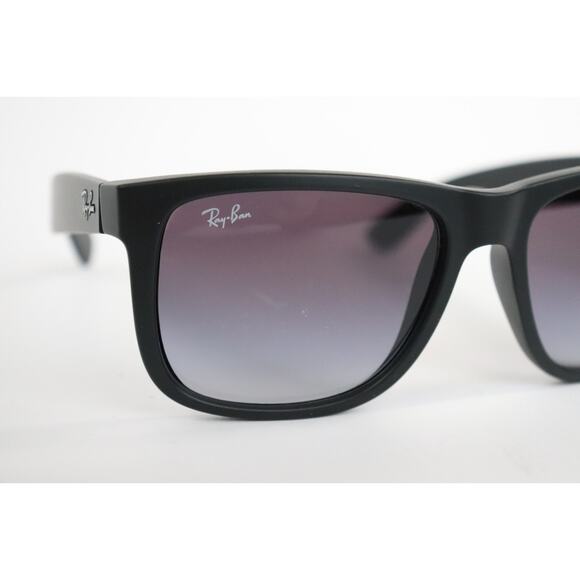 Ray-Ban Justin Sunglasses RB4165 Matte Black, Rubberized, Polarized Lenses - Picture 2 of 11